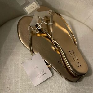 LC Lauren Conrad Metallic Gold Sandals